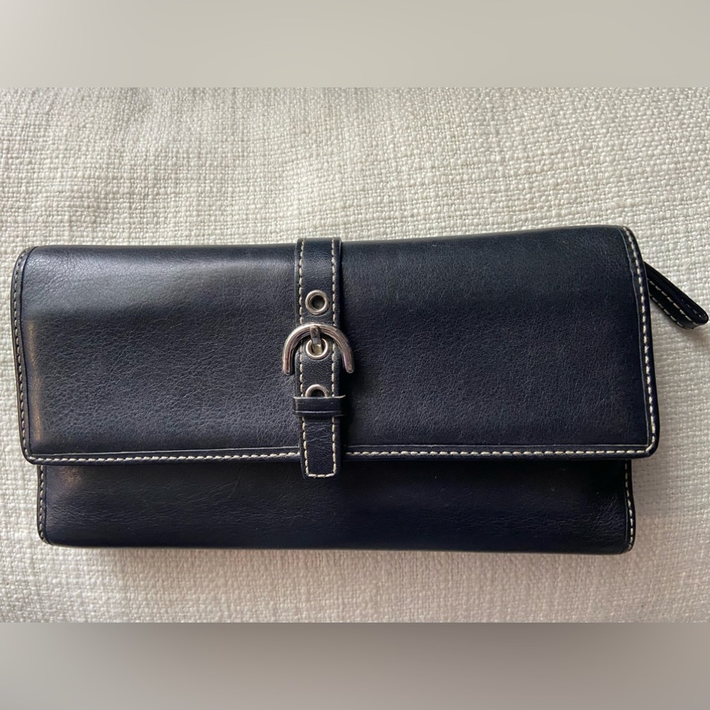 Black leather Coach wallet.
